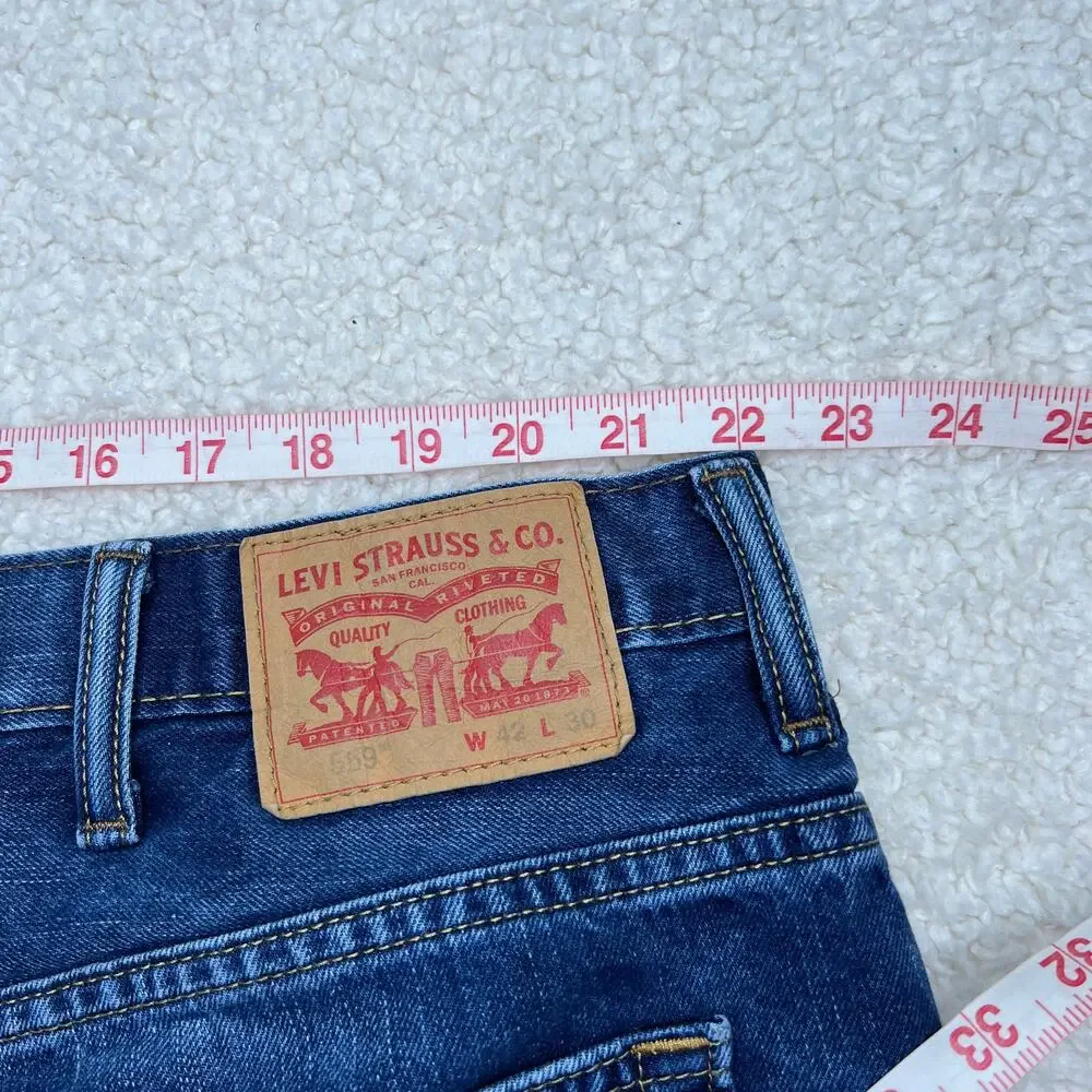 Levi's 569 Loose Straight Medium Blue Jeans 42.29